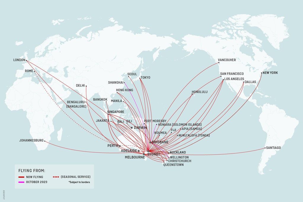 qantas travel requirements to usa